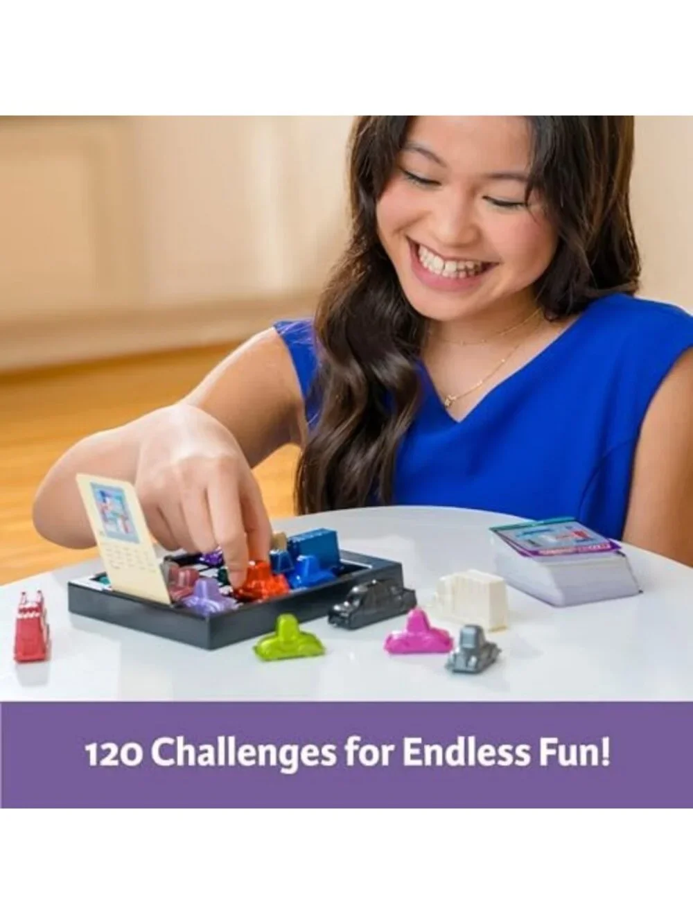 Deluxe Logic Game - ThinkFun Rush Hour - 120 Traffic Challenges & Metallic Limo